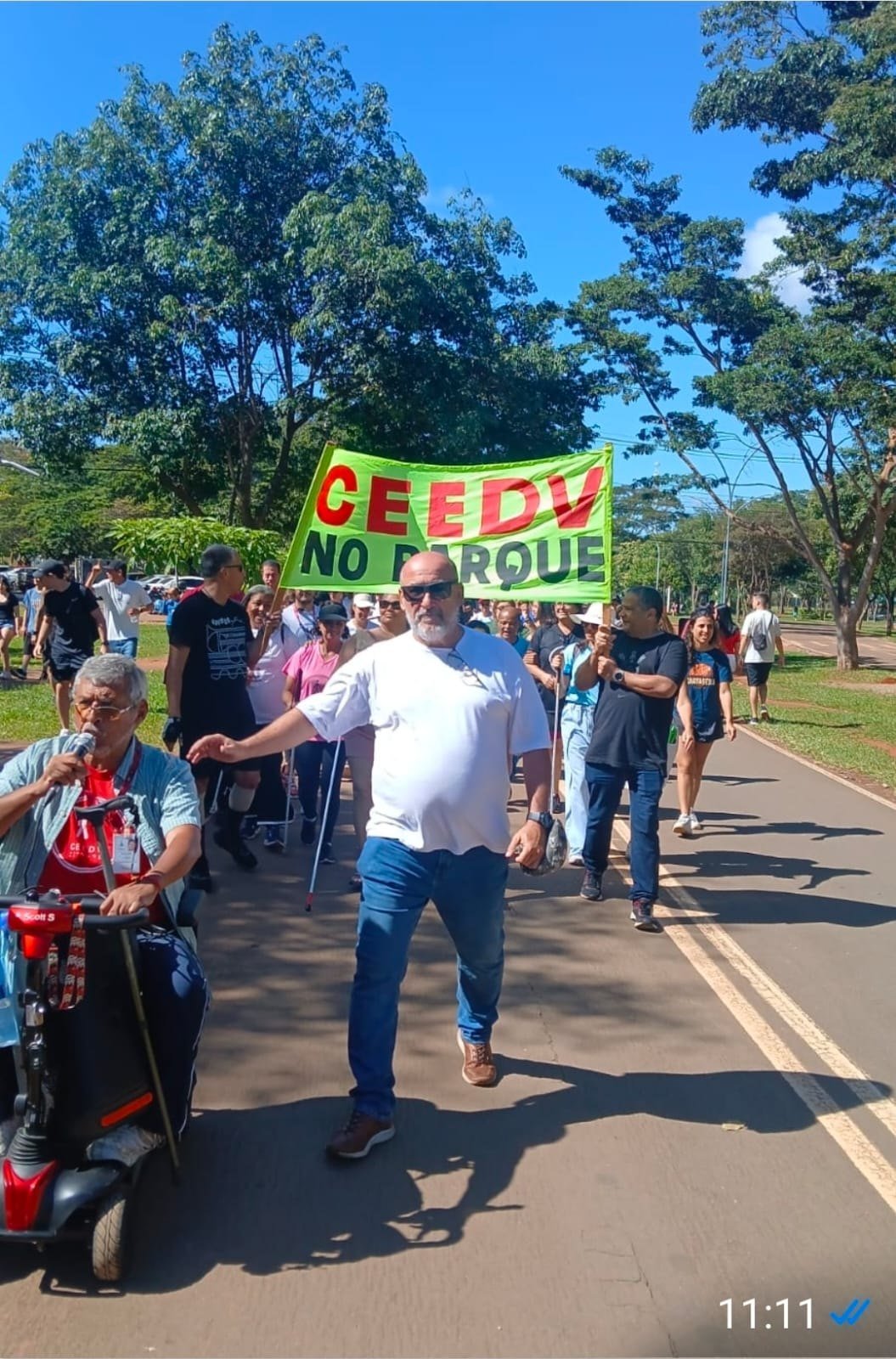Xandão LeLeCo na Caminhada CEEDV no parque